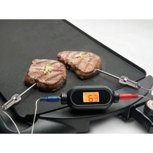 Rubicson Trådlös grilltermometer med Bluetooth och dubbla mätprober - bästa mattermometern för dubbla mättemperaturer